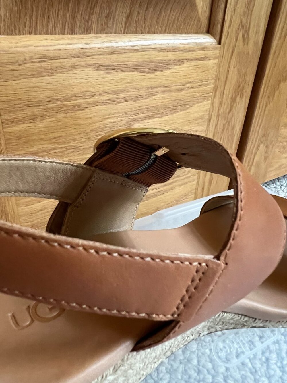 UGG -- Navee Espadrille Wedge Buckle Sandal -- Like New - Picture 14 of 15